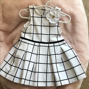 Janie and Jack black and white dress.